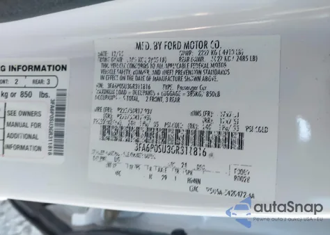 2016 Ford Fusion Energi Titanium from USA, damaged, VIN 3FA6P0SU3GR311816